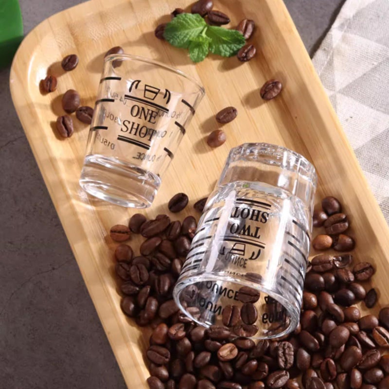 NCnnwovf Shot Glasses Measuring cup Liquid Heavy Glass Wine Glass Espresso Shot Glass 1.5OZ/45ML (2 pack-45ml) - Image 2